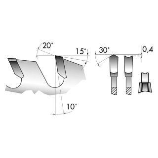 Panza fierastrau circular Forum, HW DH pozitiv, 303x30x3.2mm, 60 dinti