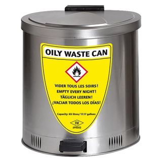 Container pentru deseuri Asecos 65L inox